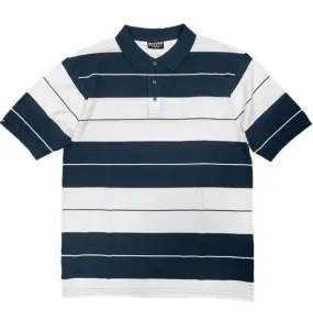 Navy/White Old School Pique Polo Shirt