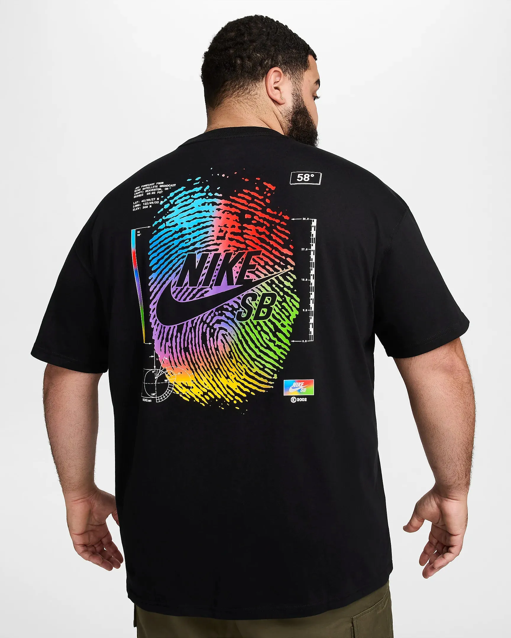 Nike SB Thumbprint Skate T-Shirt Black
