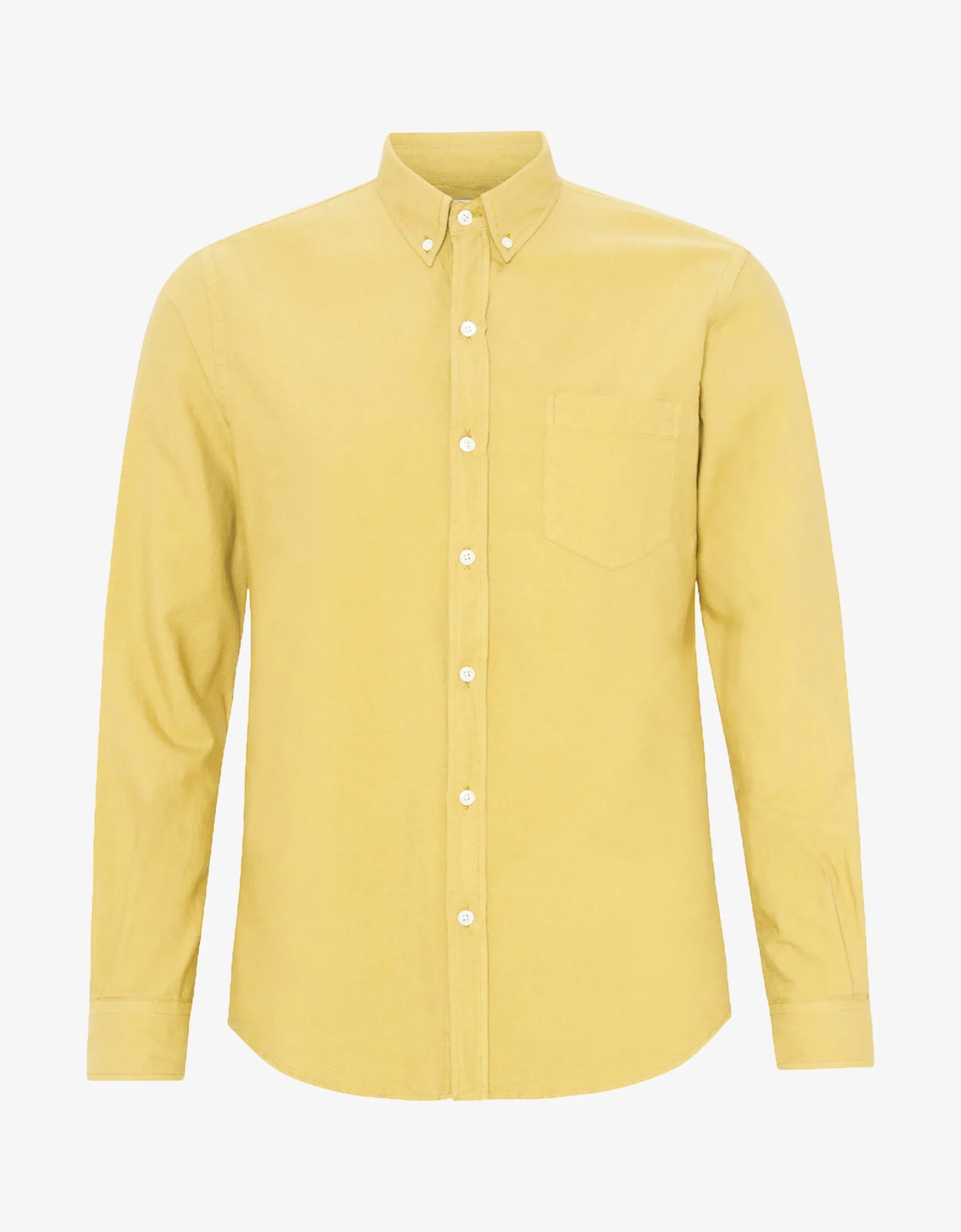 Organic Button Down Shirt - Lemon Yellow