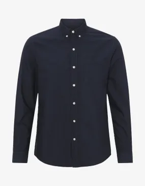 Organic Button Down Shirt - Navy Blue