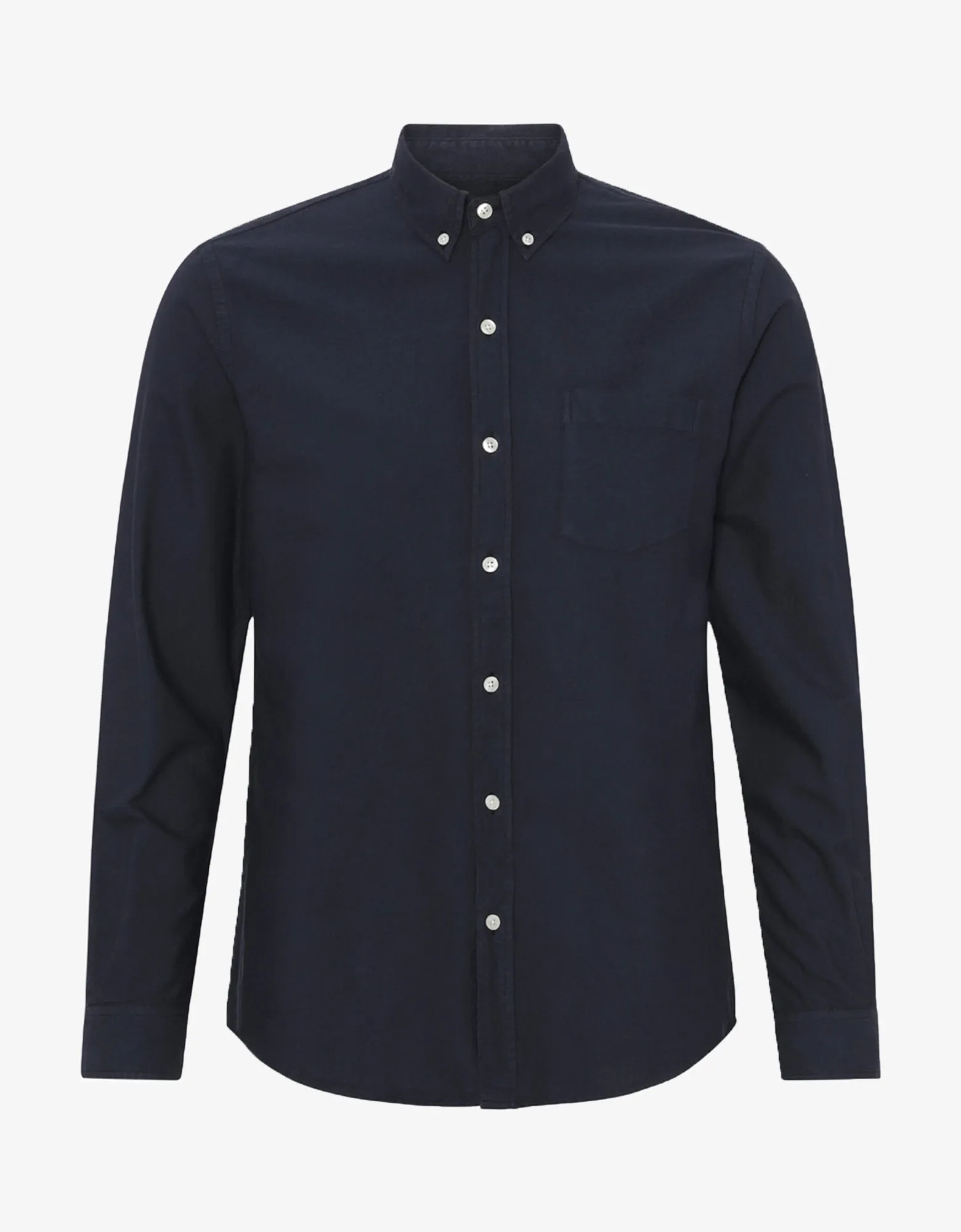 Organic Button Down Shirt - Navy Blue