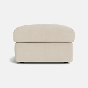 Oxford Luxe Chenille Footstool - Soft Beige