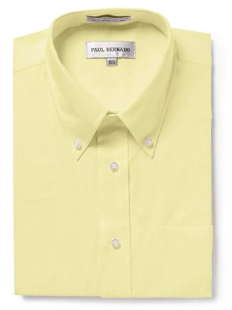 Paul Bernado Men's Short Sleeve Button-Down Oxford Shirt - Colors - CLEARANCE - FINAL SALE