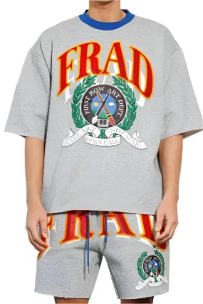 Pen & Brush Art Oversize Fleece Tee Heather Grey Shirt