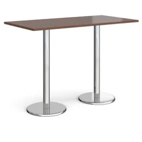 Pisa rectangular poseur table with round bases