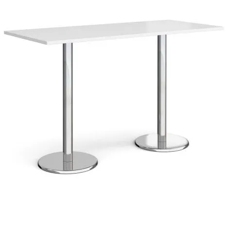 Pisa rectangular poseur table with round bases
