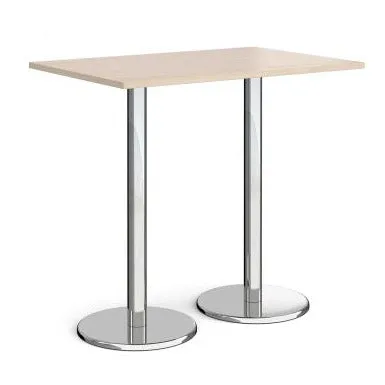 Pisa rectangular poseur table with round bases