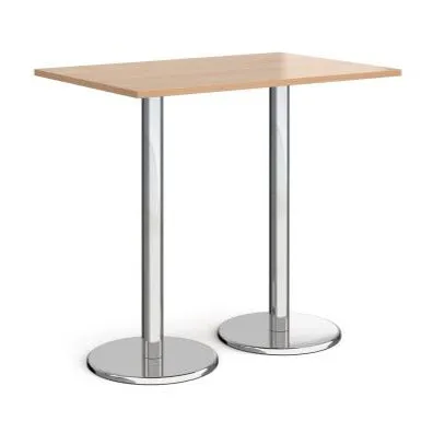Pisa rectangular poseur table with round bases