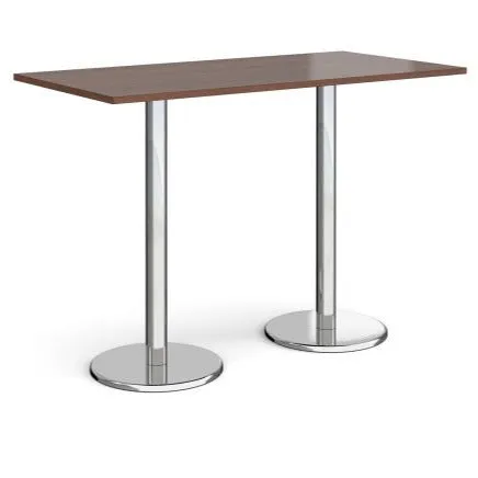Pisa rectangular poseur table with round bases