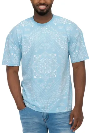 Powder Blue Bandana Print Tshirt