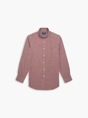 Prince of Wales Check Slim Fit Plum Shirt