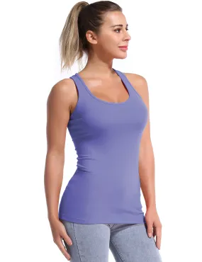 Racerback Athletic Tank Tops lavender_Plus Size