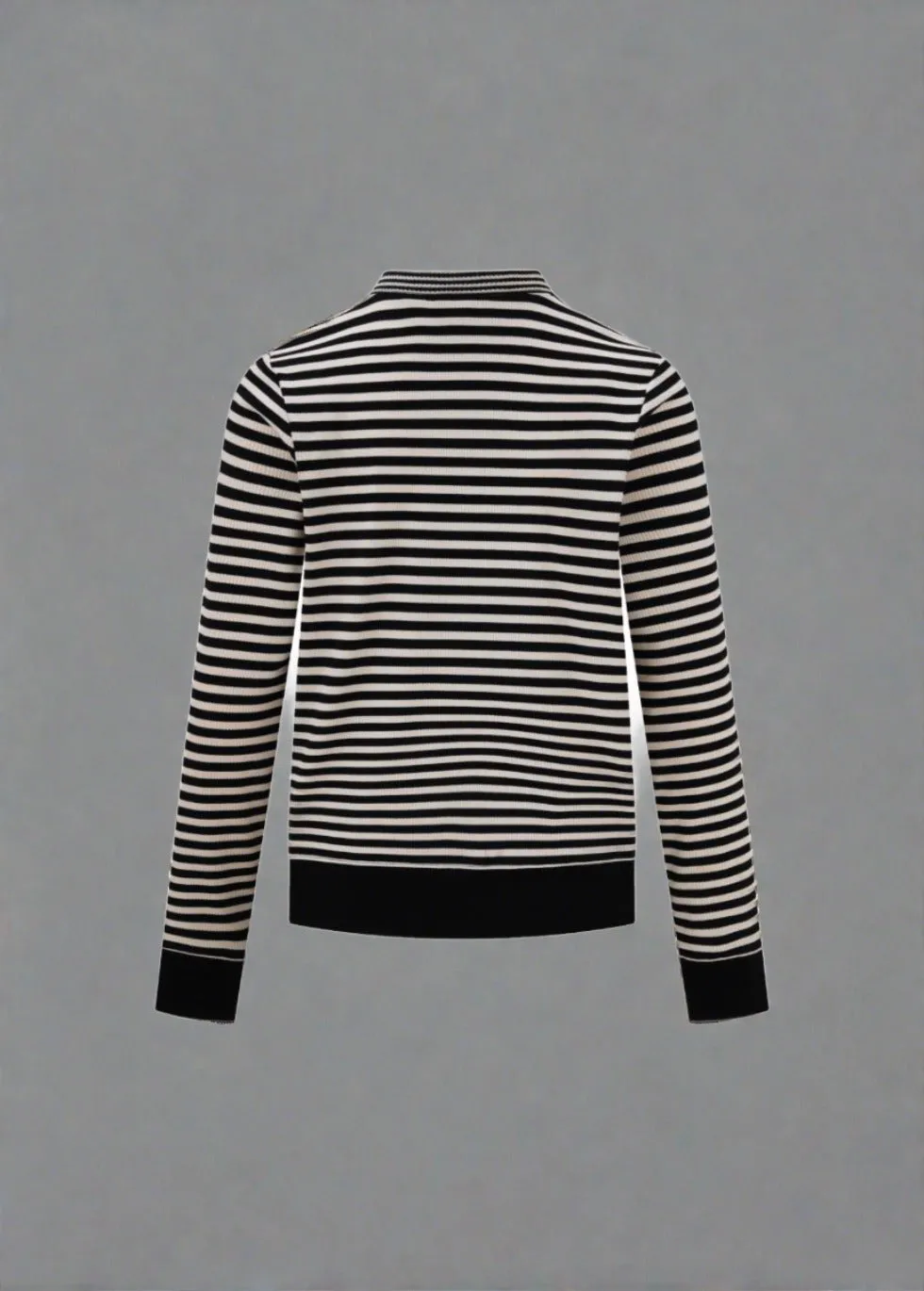 Ribbon-Tie Striped Cardigan
