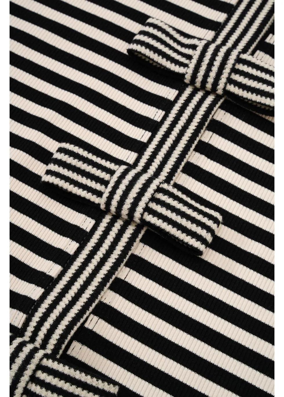 Ribbon-Tie Striped Cardigan