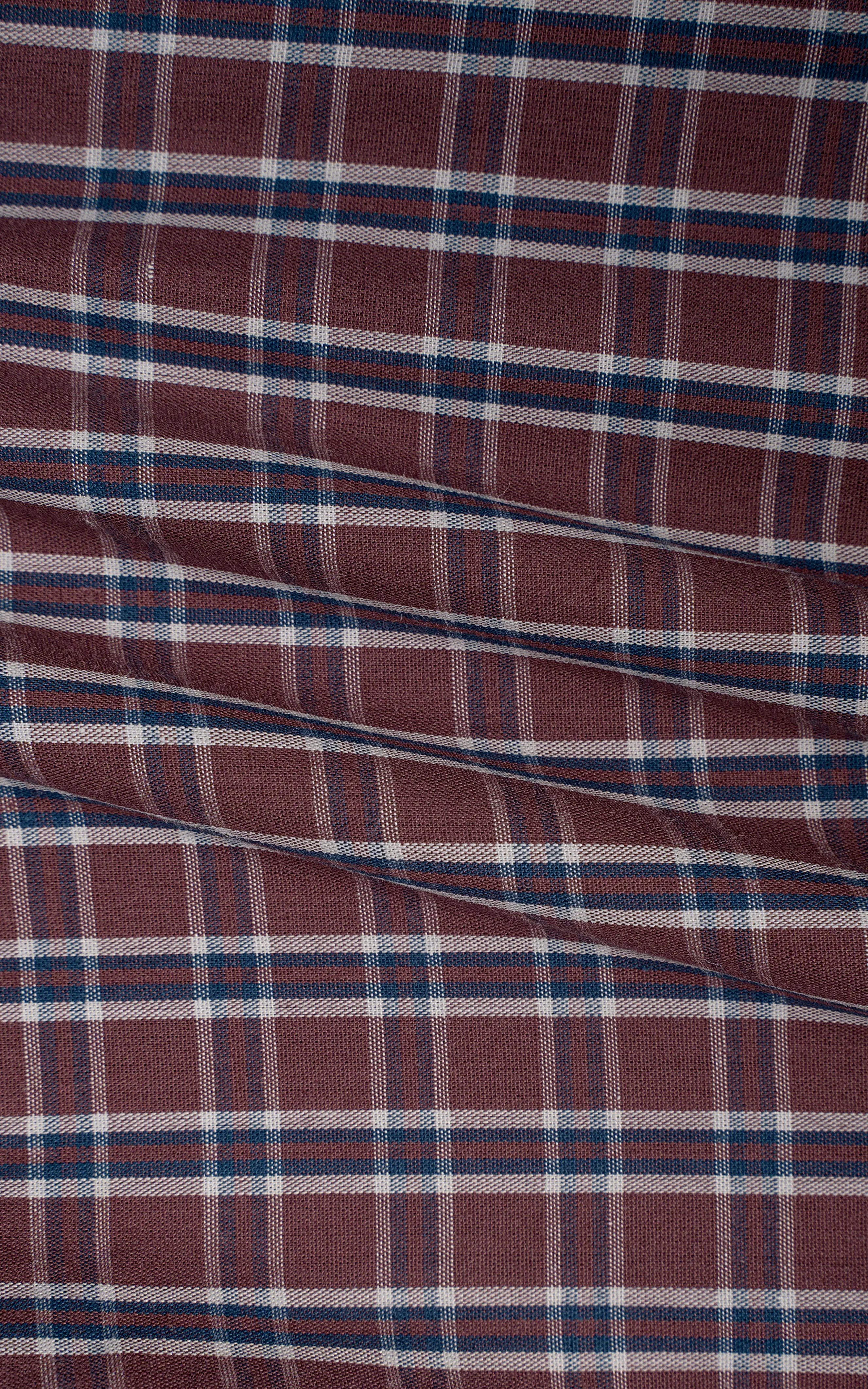 SEMI FORMAL SHIRT RUST NAVY