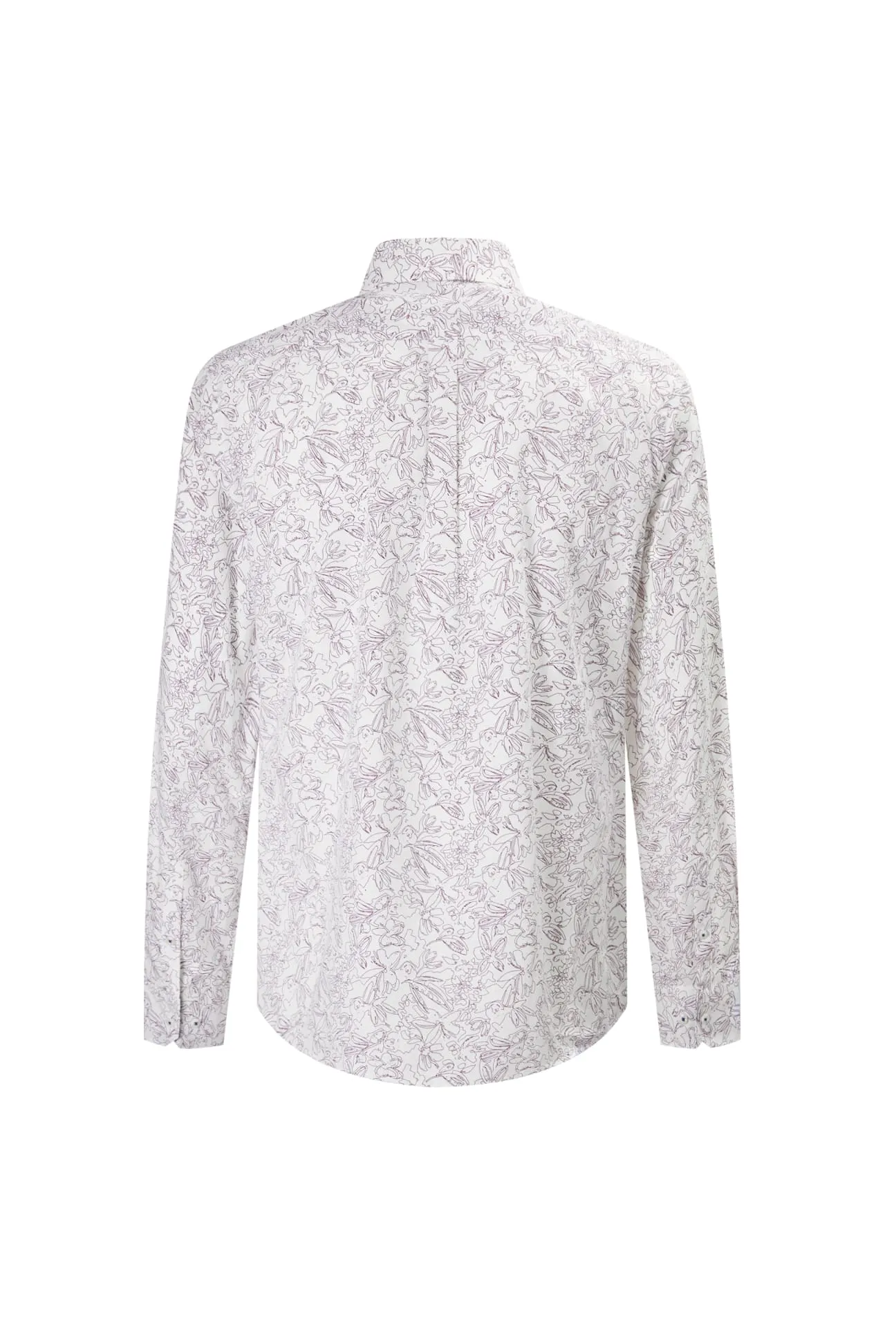 Slub Wrinkle Free Printed Casual Shirt