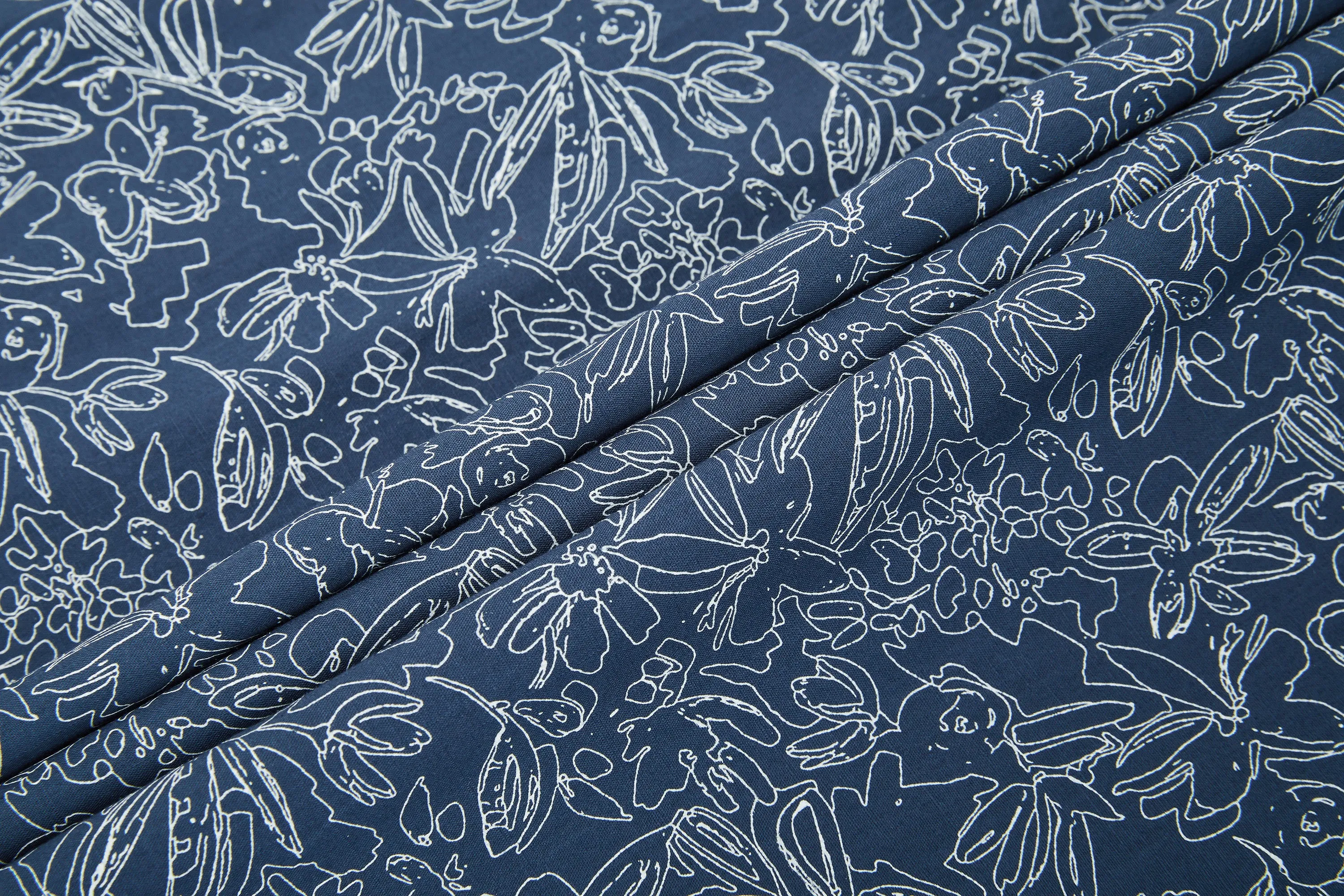 Slub Wrinkle Free Printed Casual Shirt