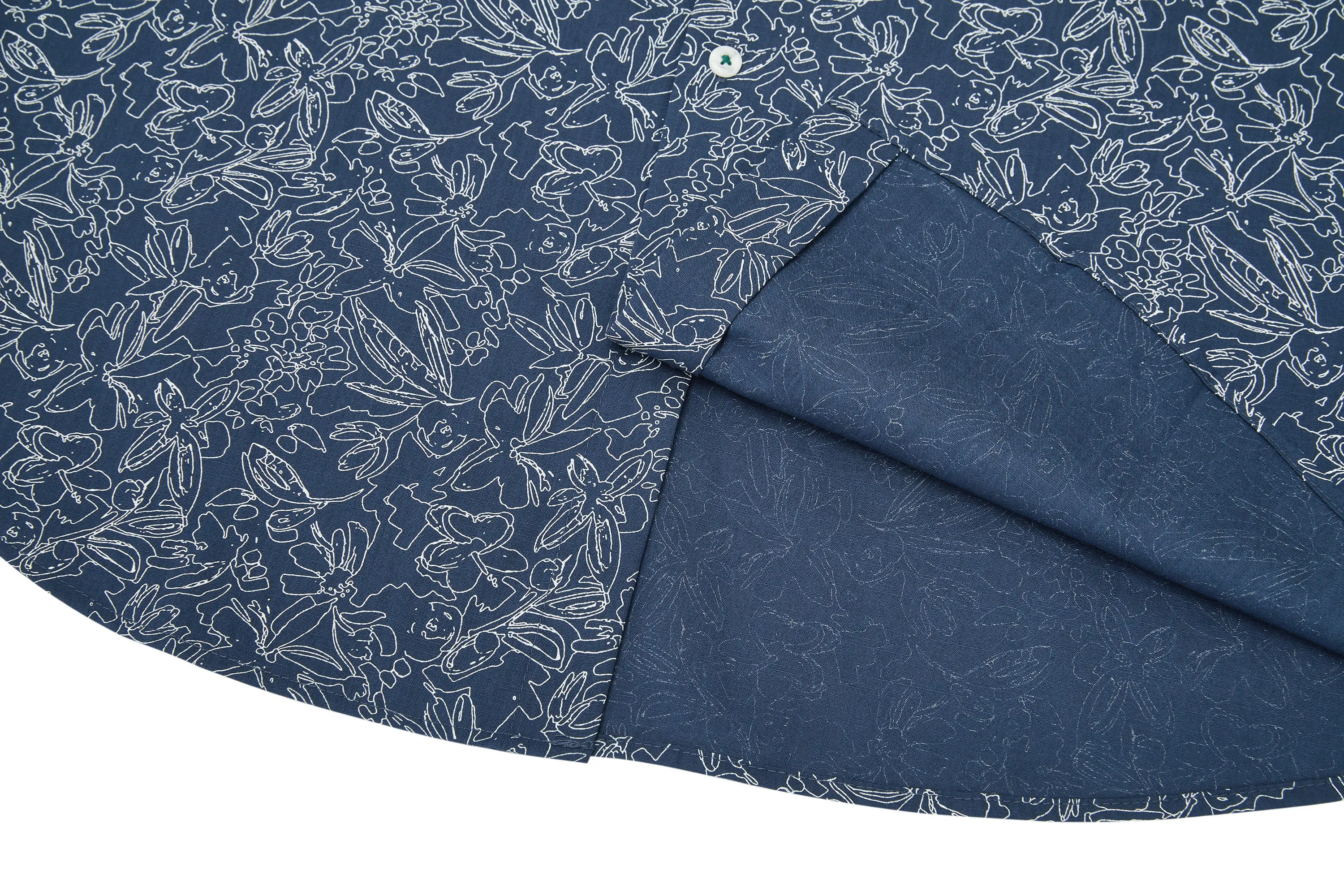 Slub Wrinkle Free Printed Casual Shirt