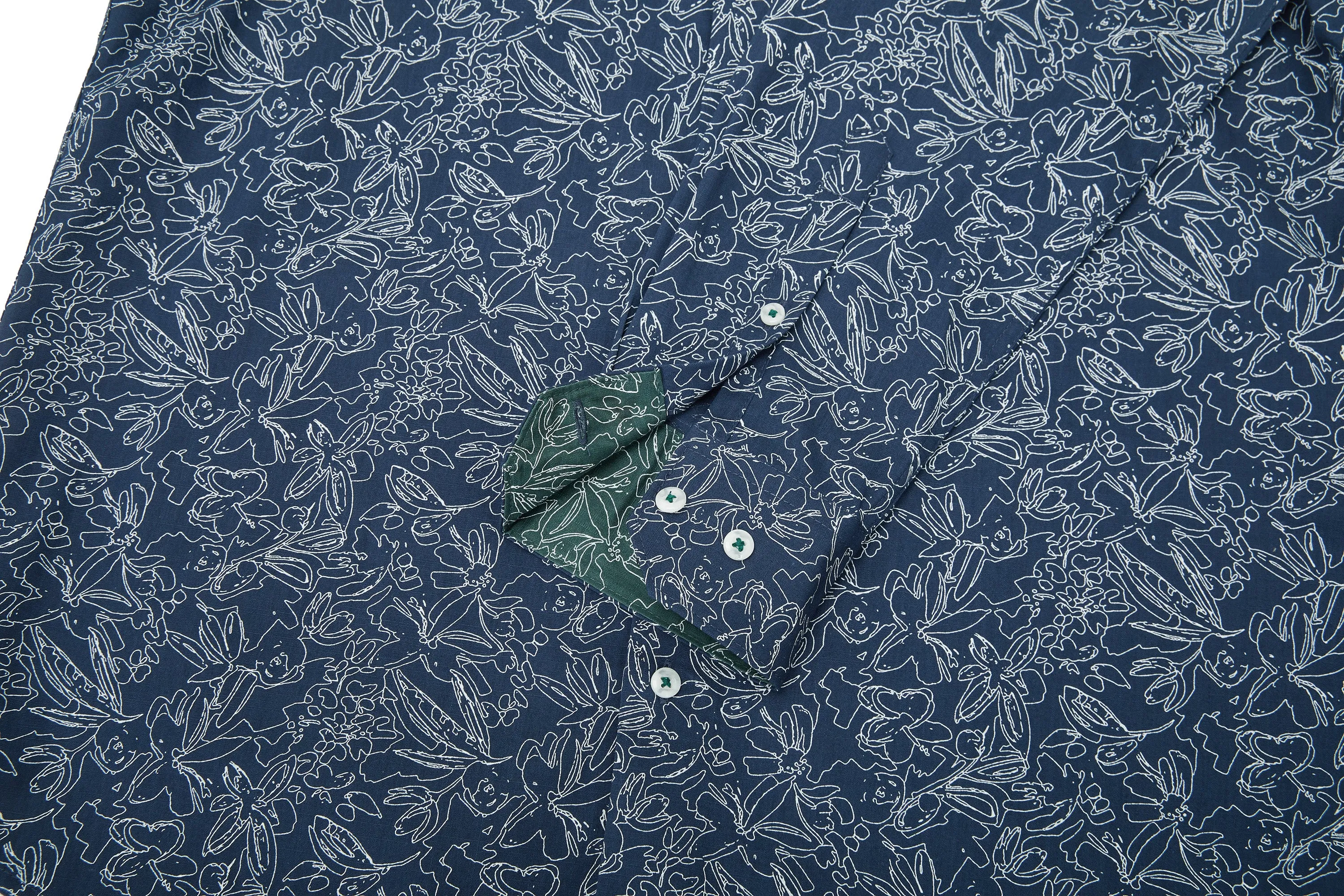 Slub Wrinkle Free Printed Casual Shirt