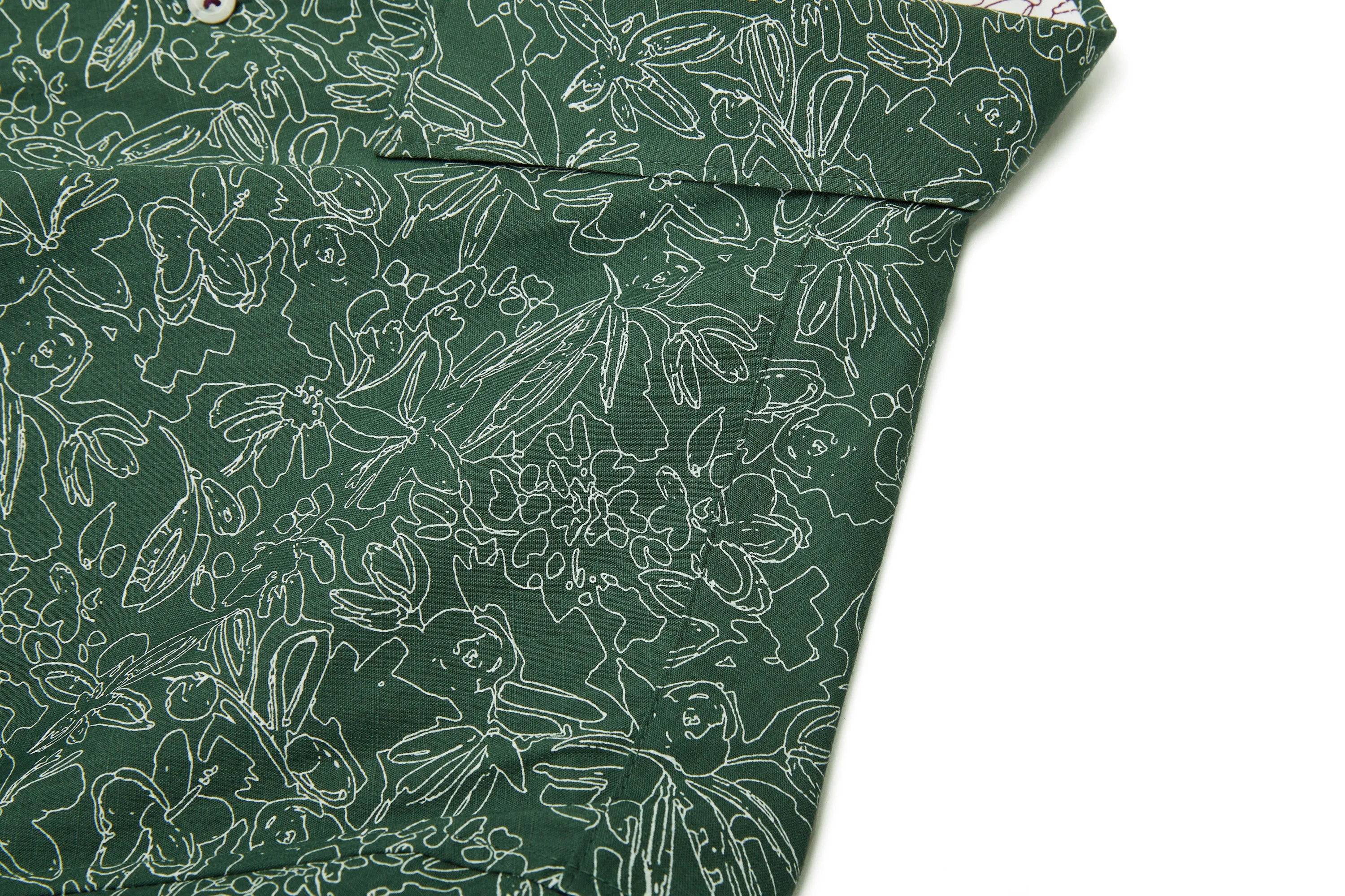 Slub Wrinkle Free Printed Casual Shirt