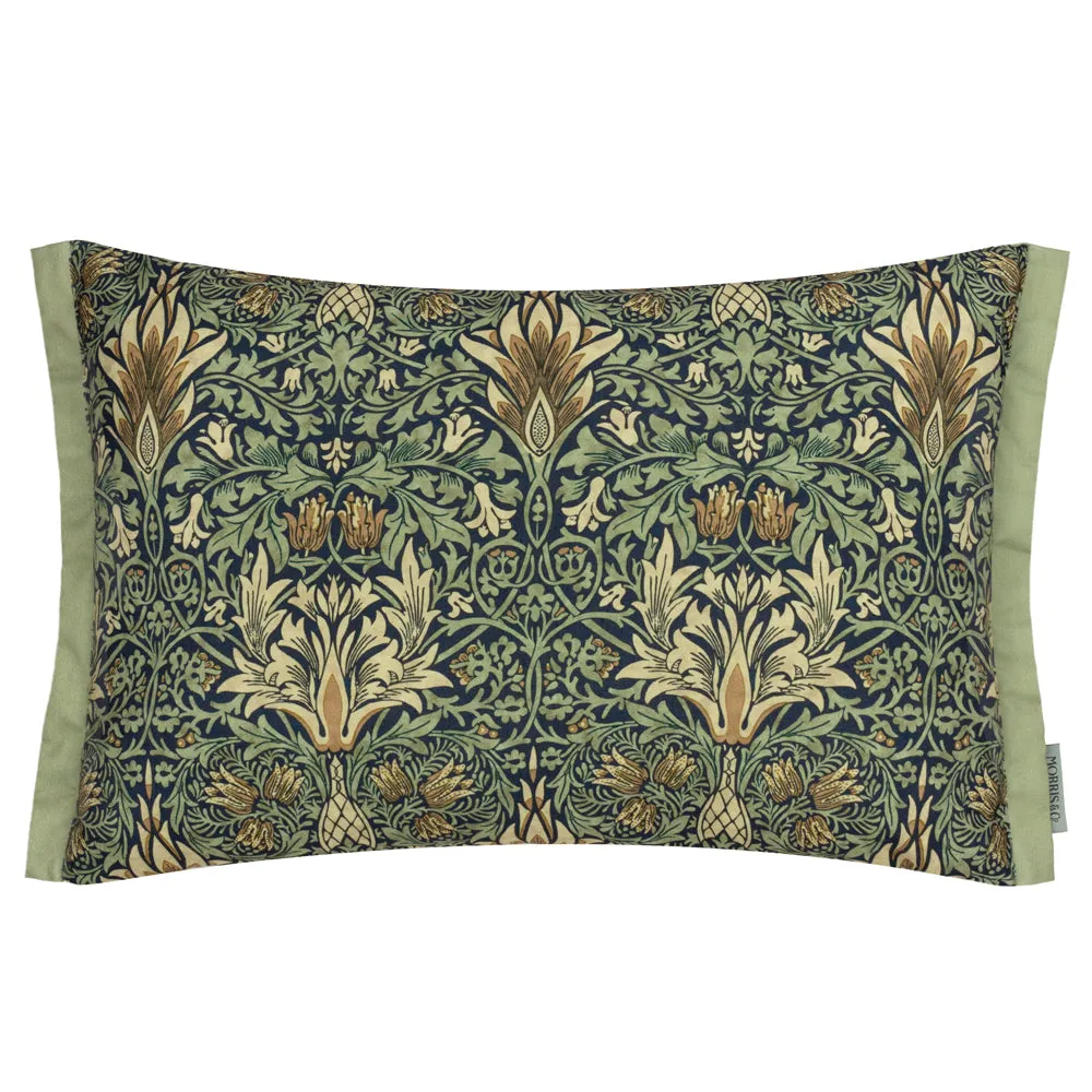 Snakeshead Printed Outdoor Cushion Indigo/Leaf Green