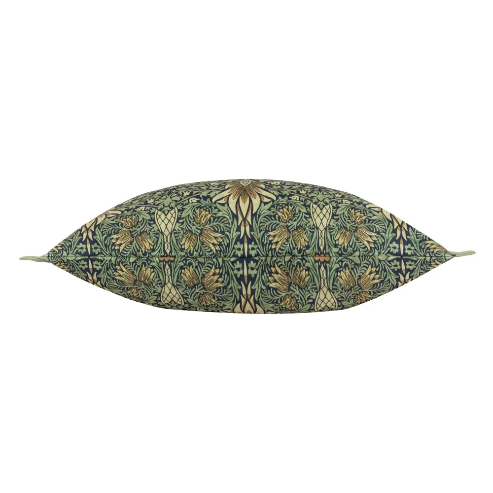 Snakeshead Printed Outdoor Cushion Indigo/Leaf Green