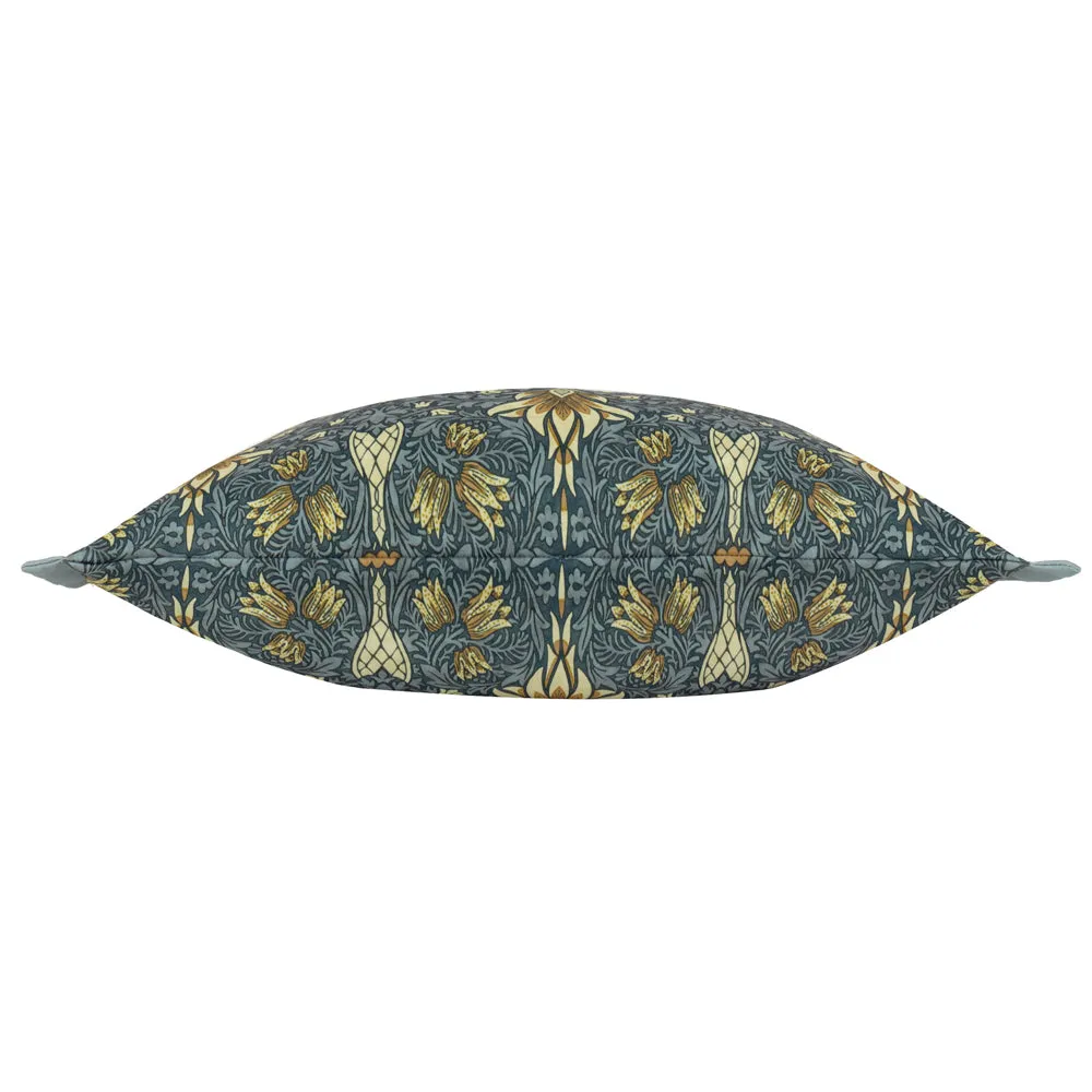 Snakeshead Printed Outdoor Cushion Indigo/Stone