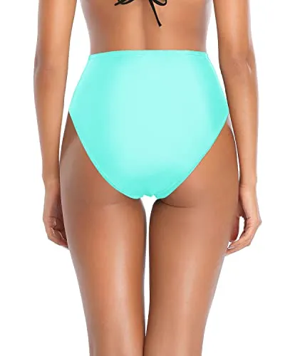 Stylish Bathing Suit Bottoms High Cut Tummy Control Bikini Bottoms for Women