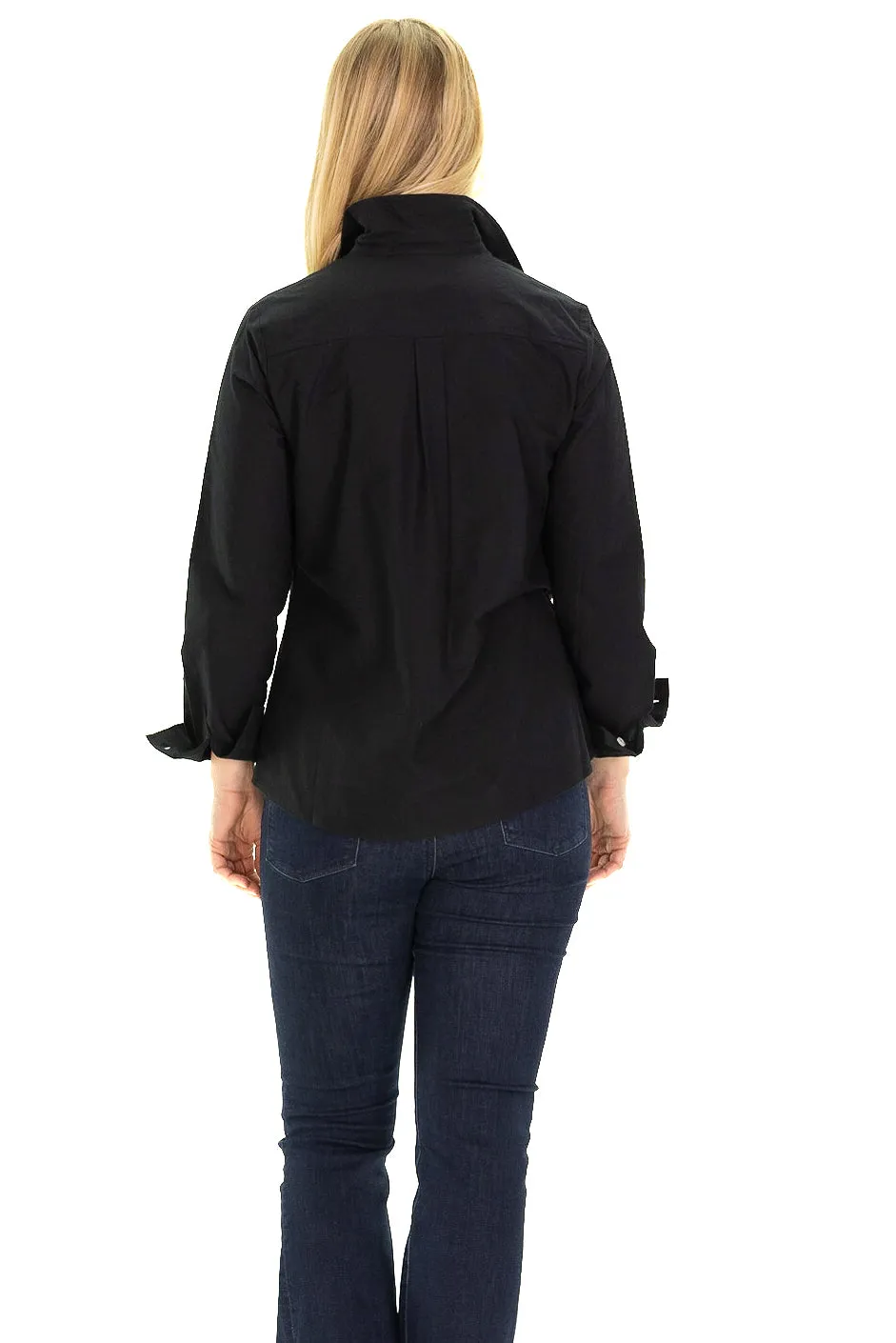 The Sheridan Top in Black Oxford
