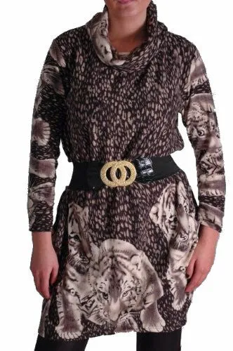 Tiger Cub Print Jersey Tops