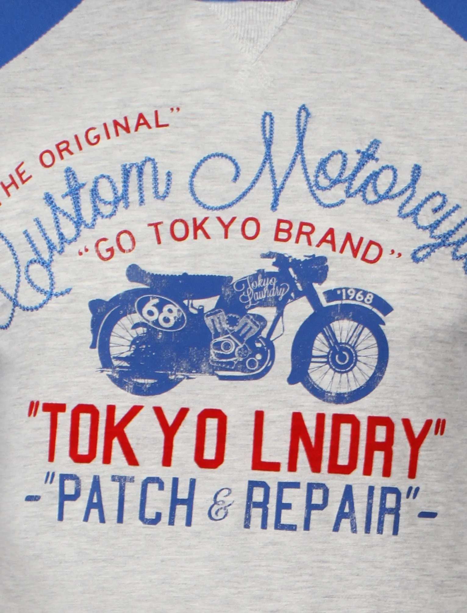 Tokyo Laundry Patch & Repair Blue t-shirt