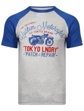 Tokyo Laundry Patch & Repair Blue t-shirt