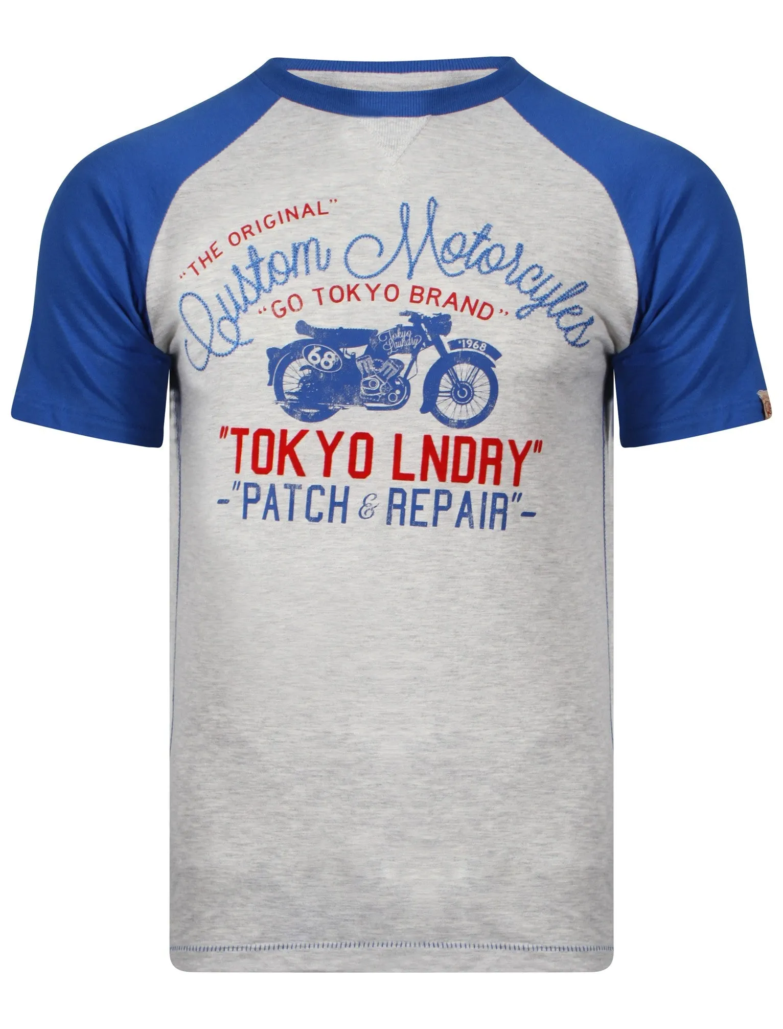 Tokyo Laundry Patch & Repair Blue t-shirt