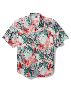 Tommy Bahama Mojito Bay Electric Blooms IslandZone® Short-Sleeve Shirt | Summer Grey