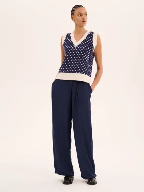 Trinny Mini Heart Vest in Navy