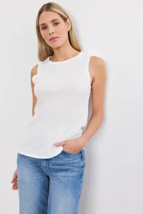 Velvet by Graham & Spencer Taurus 03 Cotton Slub Tank | White