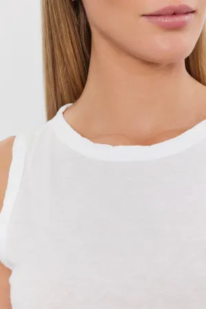 Velvet by Graham & Spencer Taurus 03 Cotton Slub Tank | White