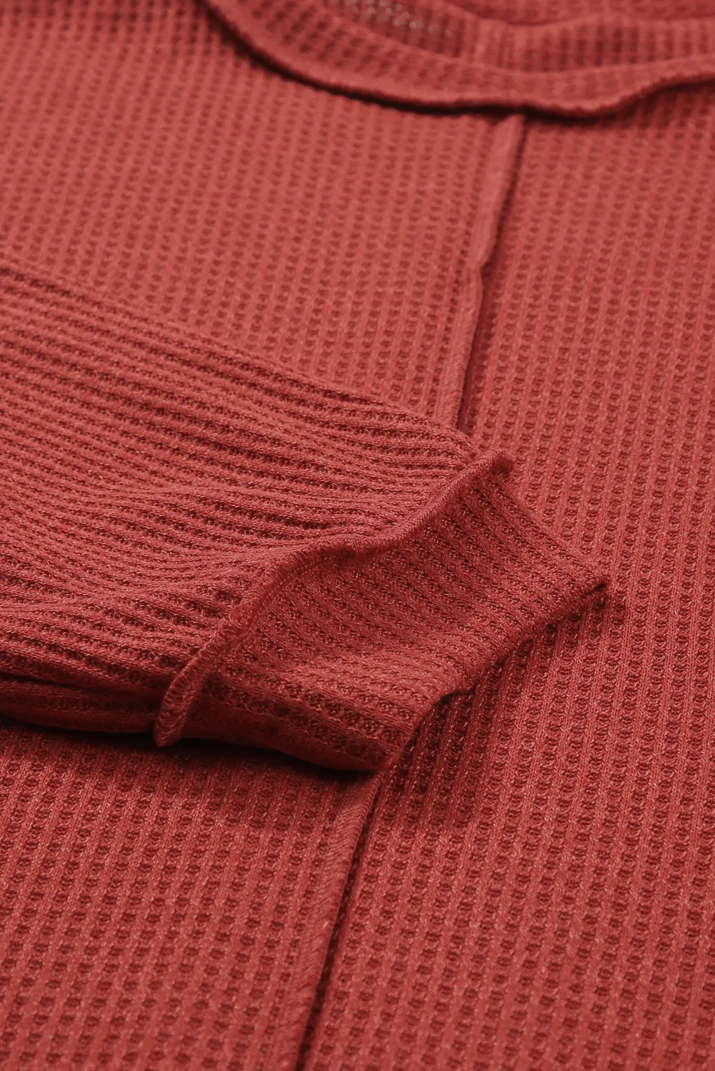 Waffle Knit Plus Size Top