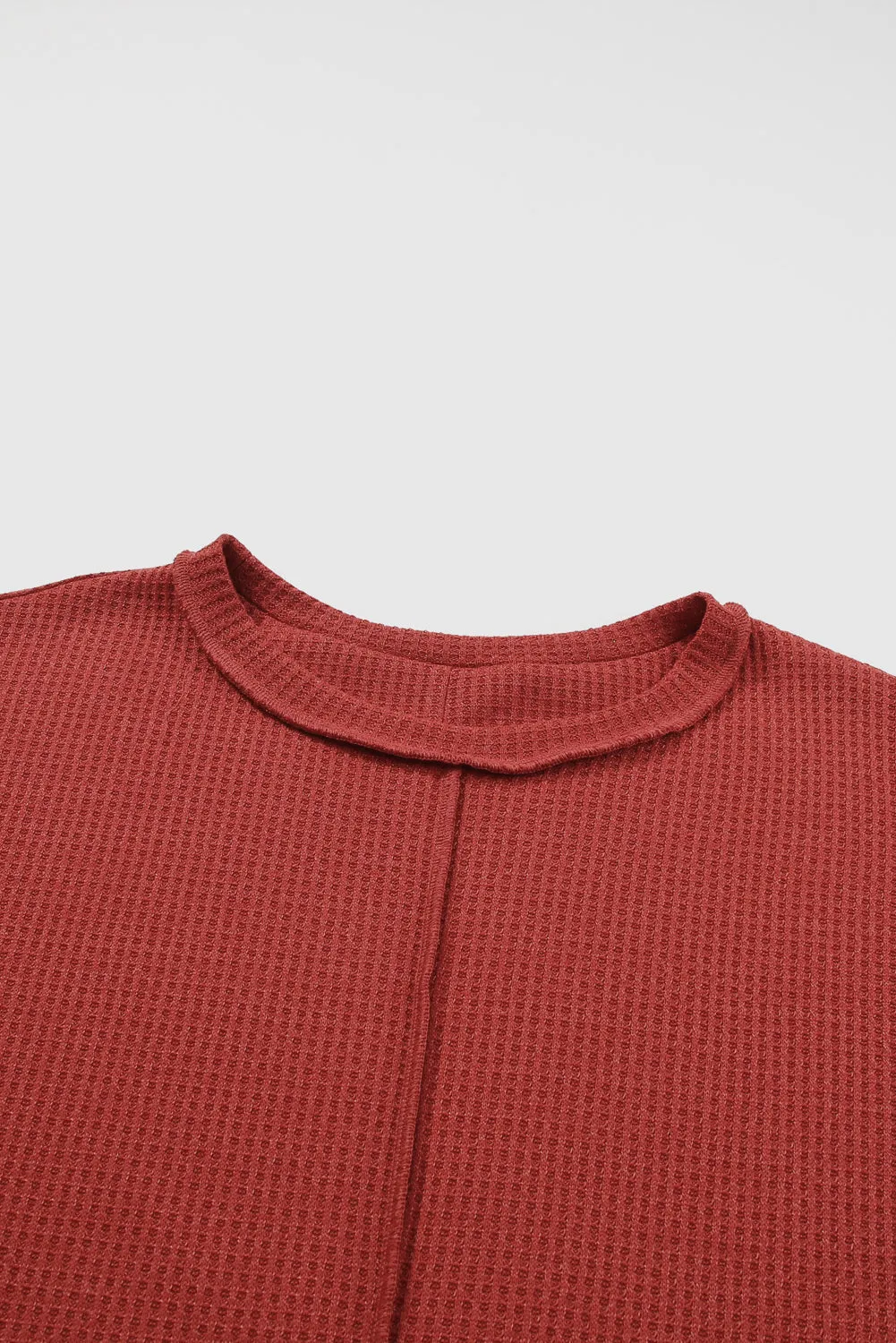 Waffle Knit Plus Size Top