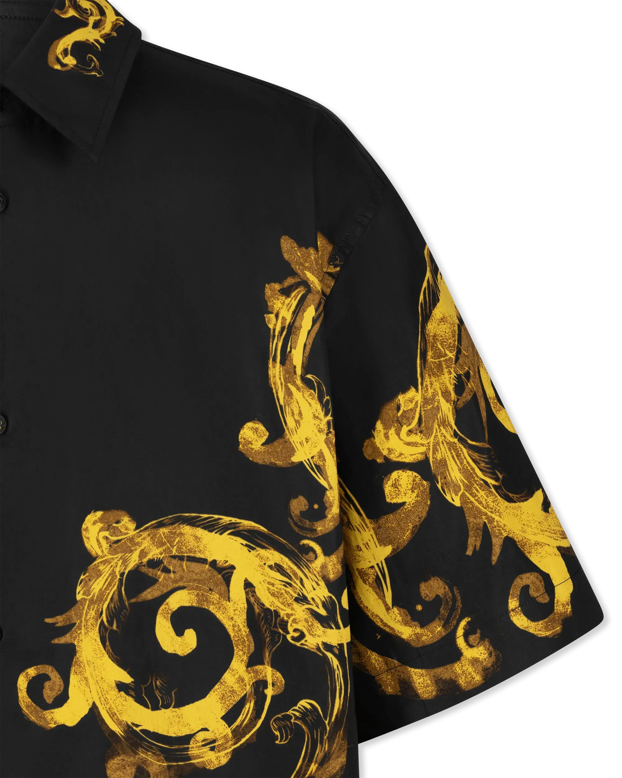 Watercolor Baroque Couture Short Sleeve Shirt