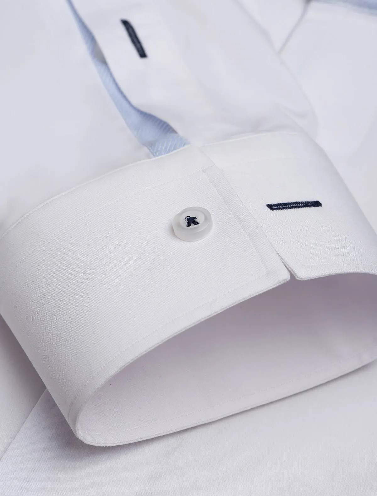WHITE - STRIPE DETAILED SHIRT