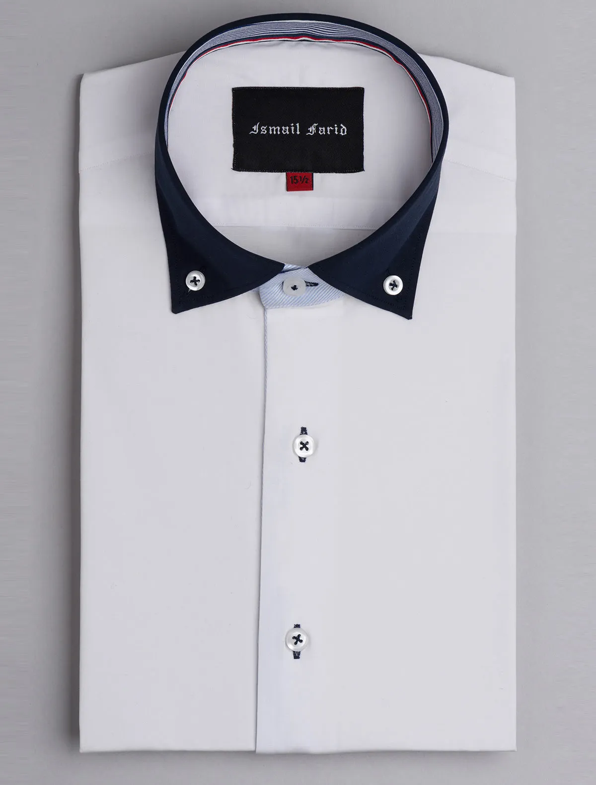 WHITE - STRIPE DETAILED SHIRT