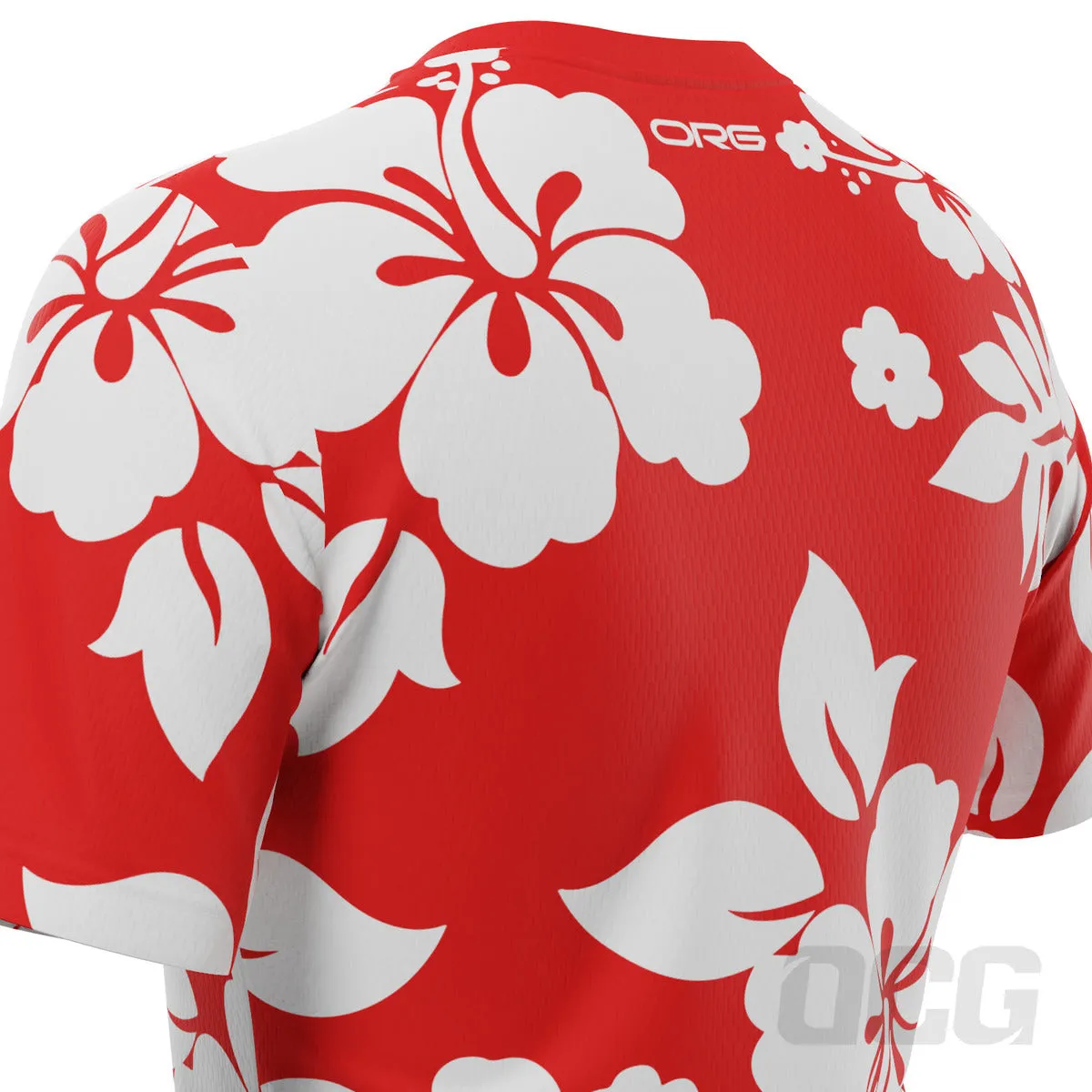 Women's Hawaiian Aloha Floral Short Sleeve Running Shirt