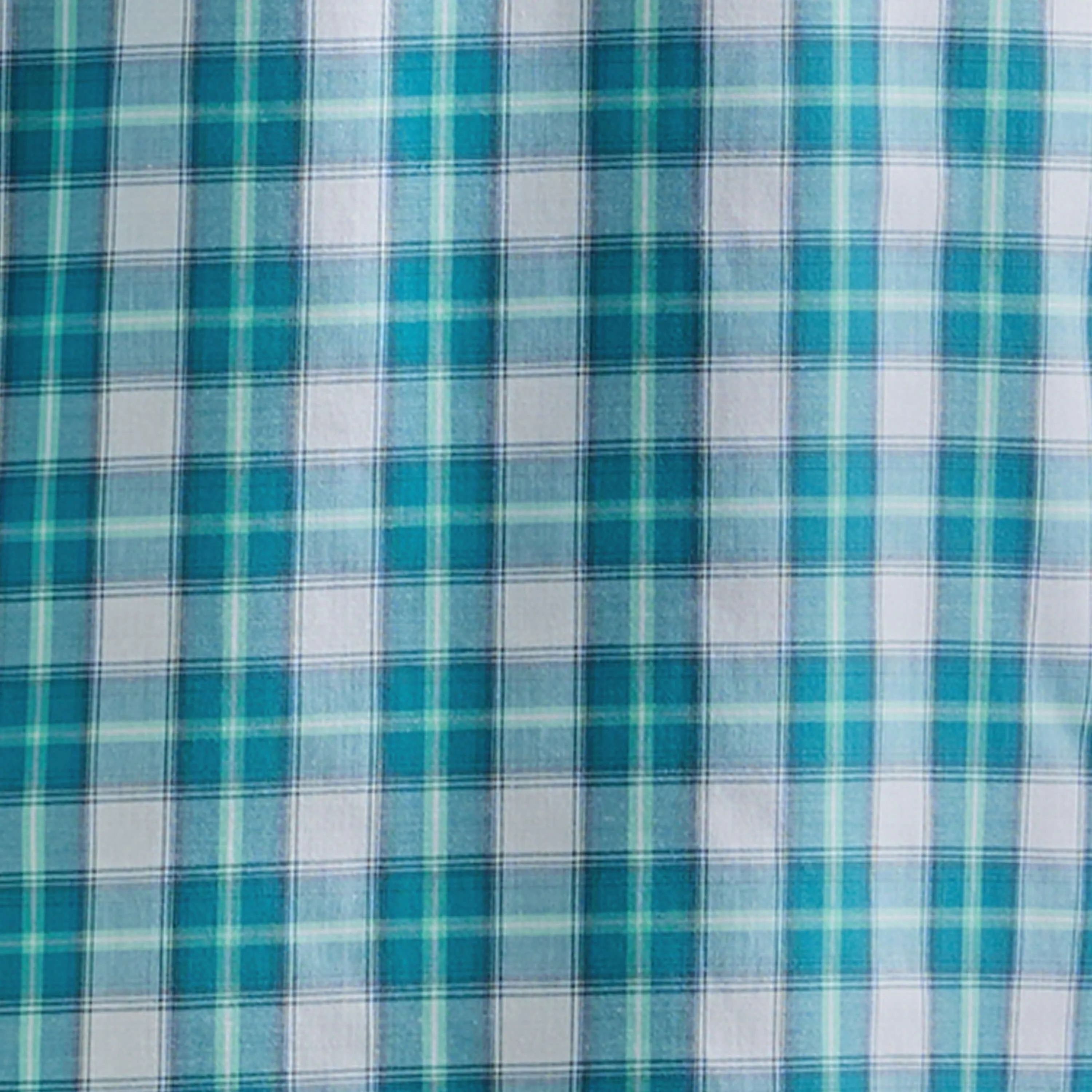 Wrangler | Wrinkle Resist Teal Plaid SS Shirt